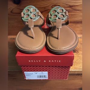 Kelly & Katie Dahlin Sandals in Cognac, Women’s size 10